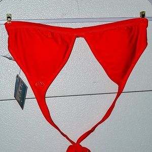 ROXY halter bikini top orange X Large